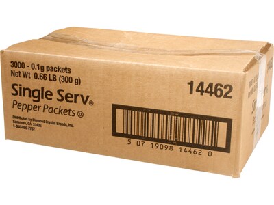 Diamond Crystal Single Serv Pepper Packet, 3000/Carton (14462)