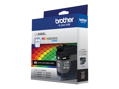 Brother LC406XL Black High Yield Ink Cartridge, Prints Up to 6,000 Pages (LC406XLBKS)