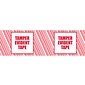 SI Products Security Tape, 2" x 110 Yds., Red/White, 6/Pack (155RCP)