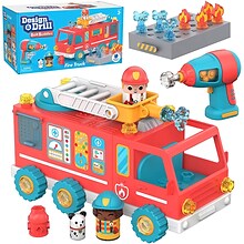 Educational Insights Design & Drill Bolt Buddies Fire Truck, Multicolor (4189)