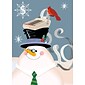 Snowman With Vintage Calculator Holiday Greeting Cards, With A7 Envelopes, 7" x 5", 25 Cards per Set