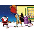 Cartoon Santa Crashed Sleigh Humerous Christmas Greeting Cards, With A7 Envelopes, 7 x 5, 25 Cards
