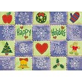 Happy Holidays Quilt Christmas Greeting Cards, With A7 Envelopes, 7 x 5, 25 Cards per Set