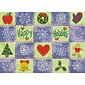 Happy Holidays Quilt Christmas Greeting Cards, With A7 Envelopes, 7" x 5", 25 Cards per Set