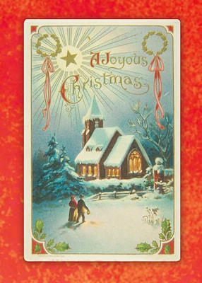 Vintage Greetings A Joyous Christmas Holiday Greeting Cards, With A7 Envelopes, 7 x 5, 25 Cards pe