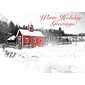 Warm Holiday Greetings Red Barn Holiday Greeting Cards, With A7 Envelopes, 7" x 5", 25 Cards per Set