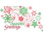 Seasons Greetings Sketches Of Stars Holiday Greeting Cards, With A7 Envelopes, 7" x 5", 25 Cards per Set