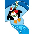 Hearty Holiday Wishes Penguin Holiday Greeting Cards, With A7 Envelopes, 7 x 5, 25 Cards per Set