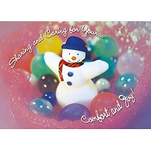 Comfort And Joy Snowman Holiday Greeting Cards, With A7 Envelopes, 7 x 5, 25 Cards per Set