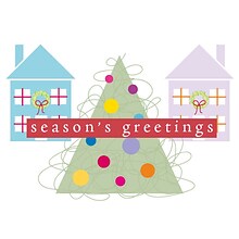 Seasons Greetings Home For The Holidays Holiday Greeting Cards, With A7 Envelopes, 7 x 5, 25 Cards