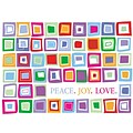 Peace, Joy, Love Geometric Squares Greeting Cards, With A7 Envelopes, 7 x 5, 25 Cards per Set