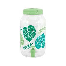 Amscan Jungle Luau Drink Dispenser, White/Green (410110)
