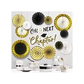 Amscan Deluxe Graduation Decorating Kit, Gold/White/Black (290149)