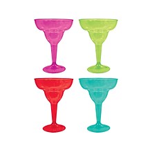 Amscan Margarita Party Glasses, Kiwi/Magenta/Red/Teal, 20/Set (357891)