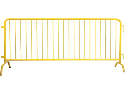 Queue Solutions CrowdMaster 100 Steel Crowd Control Barricade, Yellow (BAR8-BF-YW)