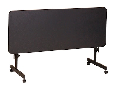 Correll 24"W x 60"L Laminate Top Adjustable Training Table Black Granite (FT2460-07)