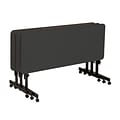 Correll 24W x 72L Laminate Top Adjustable Training Table Black Granite (FT2472-07)