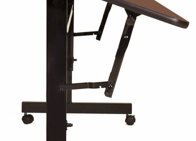 Correll 24"W x 60"L Melamine Top Adjustable Training Table Walnut (FT2460MA-01)