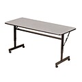 Correll 24W x 60L Melamine Top Adjustable Training Table Gray Granite (FT2460MA-15)