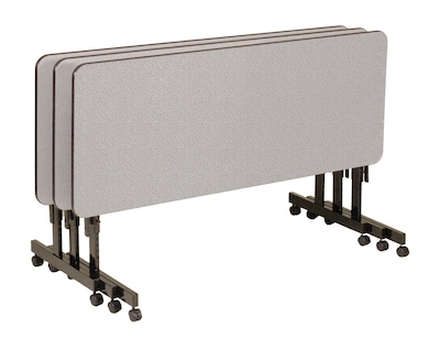 Correll 24"W x 48"L Adjustable Training Table Gray Granite (FT2448MA-15)