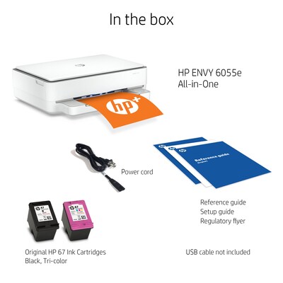 HP ENVY 6055e Wireless Color All-in-One Printer Includes 6 months of FREE Ink with HP+ (223N1A)