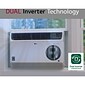 LG DUAL Inverter 14000 BTU Window Air Conditioner with Remote Control, White (LW1517IVSM)