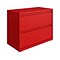 Hirsh HL10000 Series 2-Drawer Lateral File Cabinet, Locking, Letter/Legal, Lava Red, 36 (24249)