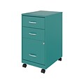 Space Solutions 3-Drawer Mobile Vertical File Cabinet, Letter Size, Lockable, 26.7H x 14.25W x 18