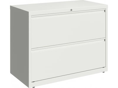 Hirsh HL10000 Series 2-Drawer Lateral File Cabinet, Locking, Letter/Legal, White, 36 (23700)