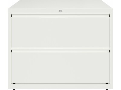 Hirsh HL10000 Series 2-Drawer Lateral File Cabinet, Locking, Letter/Legal, White, 36 (23700)