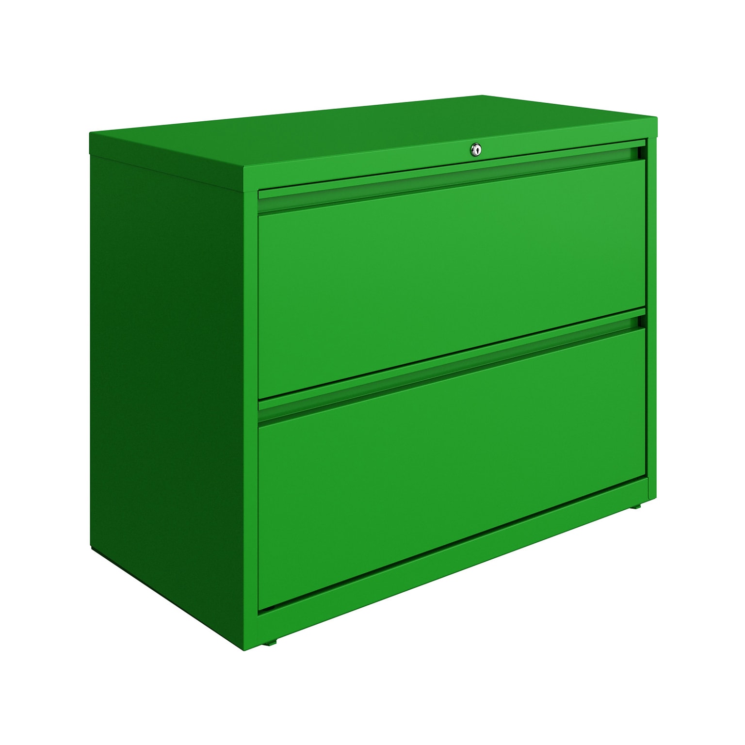 Hirsh HL10000 Series 2-Drawer Lateral File Cabinet, Locking, Letter/Legal, Screaming Green, 36 (24250)