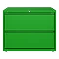 Hirsh HL10000 Series 2-Drawer Lateral File Cabinet, Locking, Letter/Legal, Screaming Green, 36 (242