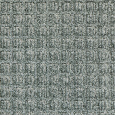 M+A Matting WaterHog Squares Classic Mat, Smooth, 3' x 5', Medium Grey (2005735170)