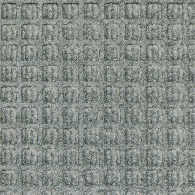 M+A Matting WaterHog Squares Classic Mat, Smooth, 4' x 6', Medium Grey (2005746170)
