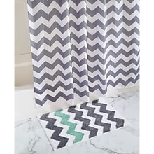 InterDesign Chevron Rug 34L x 21W Microfiber Gray/Aruba (19051)