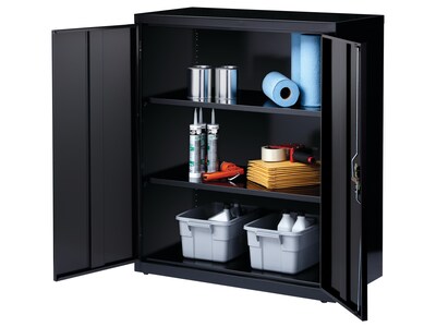 Hirsh 42" Steel Storage Cabinet with 3 Shelves, Black (22002)