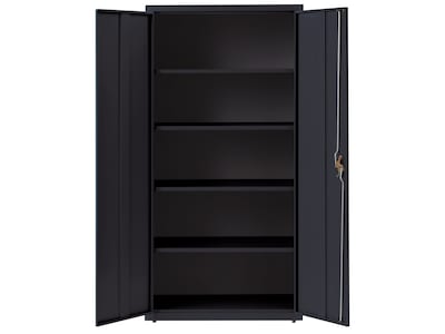 Hirsh 72" Steel Storage Cabinet with 5 Shelves, Black (22005)
