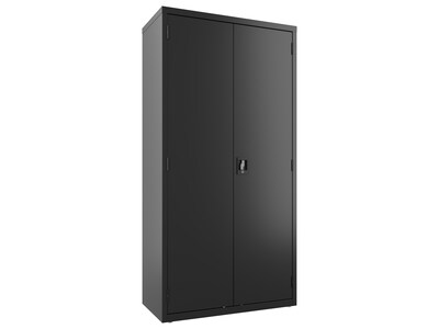 Hirsh 72" Steel Janitorial Storage Cabinet with 3 Shelves, Black (24033)