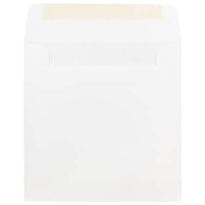 JAM Paper 6 x 6 Square Invitation Envelopes, White, 25/Pack (28416)