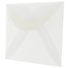 JAM Paper 3Drug Translucent Vellum Mini Envelopes, 2.3125 x 3.625, Clear, 25/Pack (LECV900)