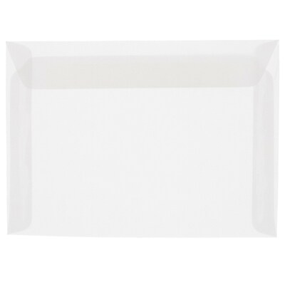 JAM Paper 8.75 x 11.5 Booklet Translucent Vellum Envelopes, Clear, 50/Pack (2851370i)