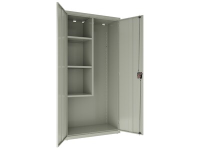 Hirsh 72" Steel Janitorial Cabinet with 3 Shelves, Light Gray (24034)