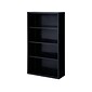 Hirsh HL8000 Series 60"H 4-Shelf Bookcase with Adjustable Shelves, Black Steel (21993)