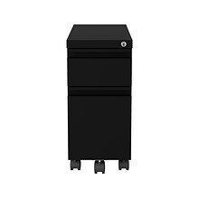 Hirsh HL10000 Series Mobile Vertical File Cabinet, Letter/Legal Size, Lockable, 21.75H x 10W x 19.