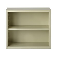 Hirsh HL8000 Series 30H 2-Shelf Bookcase with Adjustable Shelf, Putty Steel (21986)