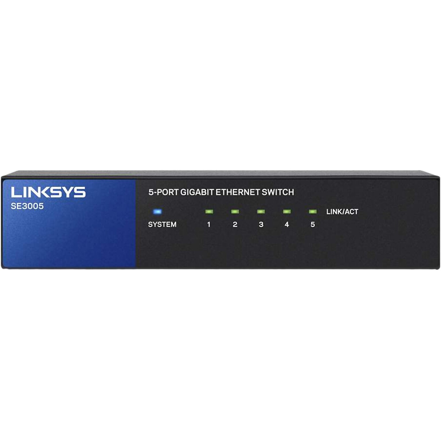 Linksys 5-Port Gigabit Ethernet Unmanaged Switch, Black (SE3005)