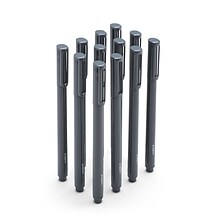 Poppin Dark Gray Signature Ballpoint Pen, Black Ink, Set of 100 (104601)