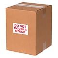 Tape Logic Labels, Do Not Double Stack, 2 x 3, Red/White, 500/Roll (DL1617)