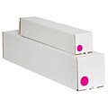 Tape Logic 1/2 Circle Inventory Label, Fluorescent Pink, 500/Roll