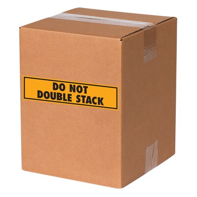 "Do Not Double Stack" Shipping Label, 2" x 6", 500/Roll